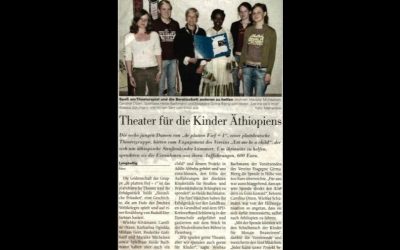 Zeitungsartikel „Theater für Kinder Äthiopiens“