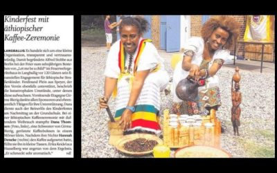 Zeitungsartikel „Kinderfest mit äthiopischer Kaffee-Zeremonie“